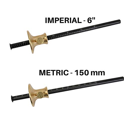 RED OAK TOOLS Wheel Marking Gauge Set 6''(inch) / 150mm woodworking tool, Including 2 Spare Steel Cutters - Thumbnail 2