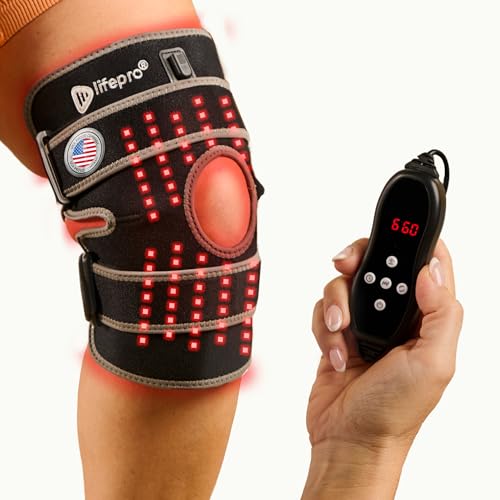 LifePro Red Light Therapy Knee Brace - Portable Infrared Device for Daily Wellness, & Relaxation - Ideal Knee Massager for Athletes and Active Lifestyles