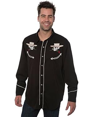 Skulls Guns and Roses Western Shirt, Gunslinger, Benny's