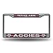 Rico Industries NCAA Texas A&M Aggies Classic Bling License Plate Chrome Frame 12