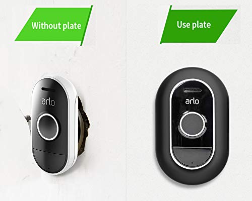 Arlo Doorbell Wall Plate, Aotnex Wall Mounting Plate Accessories for Arlo Audio Doorbell to Keep an Easy Installation and Clean Look (Black)