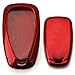 iJDMTOY Glossy Metallic Red Exact Fit Key Fob Shell Cover Compatible with 2016-up Chevrolet Camaro Cruze Spark Volt, 2017-up Malibu Bolt Sonic Trax, etc