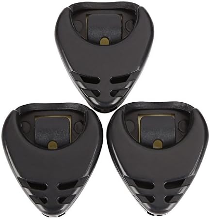 Blueseason Plastic Sticky Portable Guitar Pick Plectrum Holder Cases Box , 3pcs-black