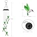 Aunifun 2pcs LED Solar Mobile Wind Chime Star & Moon LED Solar Windchimes and Hummingbird Wind Chime for Decoration Home