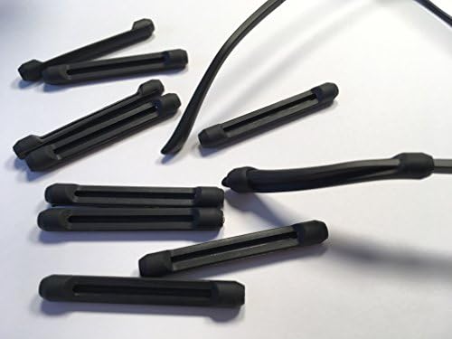 Keepons Comfort Black Prevent Eyeglass Slipping Anti Slip Anti Slide Eyewear Sunglasses Spectacles Glasses Temple Tips Sports Ear Hooks Sleeves Retainer (5 Pairs)
