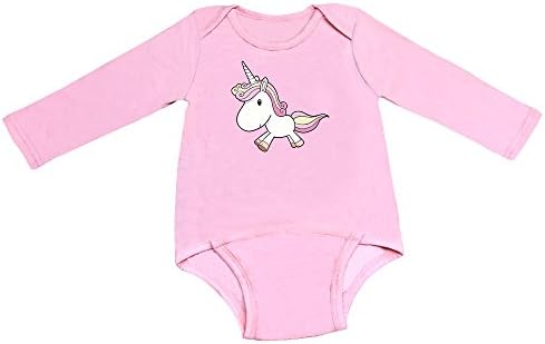 Baby Easy-to-Change-Diaper Onesies Unicorn Print Long Sleeve Bodysuit