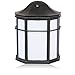 Maxxima Black Aluminum Outdoor LED Wall Pack Light - Featuring Automatic Dusk to Dawn Photocell Sensor, 1200 Lumens, 3000K Warm White, Decorative Sconce Lighting for Porch or Patio