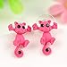 RoseSummer Cute 3D Cat Kitten Stud Earring Hot Animal Ear Jewelry (pink)