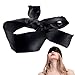 Stain Blindfold Sleep Mask Eye Covers; Soft & Comfortable for eye lenght- 59 inch (Black)