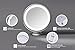 Sanheshun 7X Magnifying Lighted Travel Makeup Mirror,Touch Activated, Locking Suction Mount, Battery Operated, Round