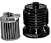 PC Racing PCS4B Black Stainless Steel Flo Reusable Oil Filter