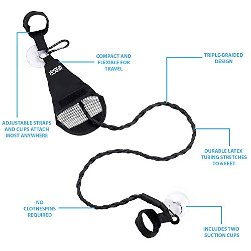 Lewis N. Clark Adjustable Latex Clothesline For Hotel Travel, Camping