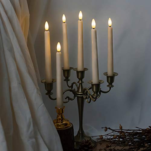 FREEPOWER 9 PCS Flameless Taper Candles Battery Operated, Realistic
