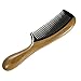 Garcoo Green Sandalwood Hair Comb, Handmade Anti-Static Detangling Buffalo Horn Comb, Natural Aroma Wooden Comb