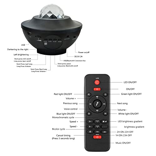 Galaxy Projector Star Projector with LED Nebula Projector Night Light