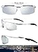 MEWAY Men's Fashion Driving Polarized Sunglasses UV400 Protection for Men Al-Mg Metal Frame Ultra Light（Silver）