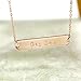 Delicate Name Bar Necklace Personalized gift - Dainty 16K Gold Rose Gold Silver -Plated Diamond Engraving Delicate Plate Initial Charms Necklace Bridesmaid Best Graduation Day gift