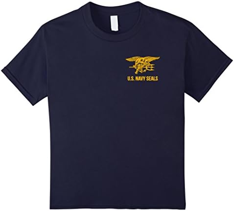 Kids US Navy Seals Front and Back Graphics T-shirt 8 Navy