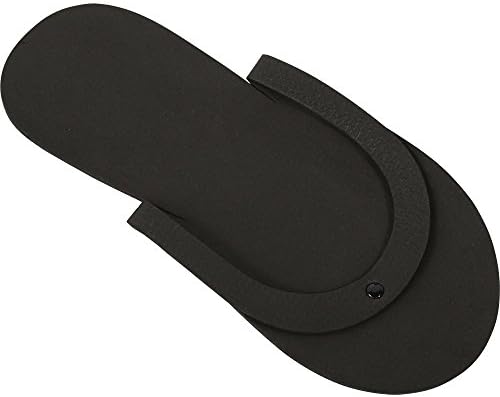 black pedicure slippers