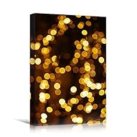 Canvas Wall Art Bokeh Art Abstract Abstract Colorful Hallway Industrial Lights Mixed Media Multicolor Neon - 12x18 inches