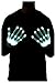GlowCity Glow-In-the-Dark LED Skeleton Gloves - Flash or Static Light Up Modes (White)