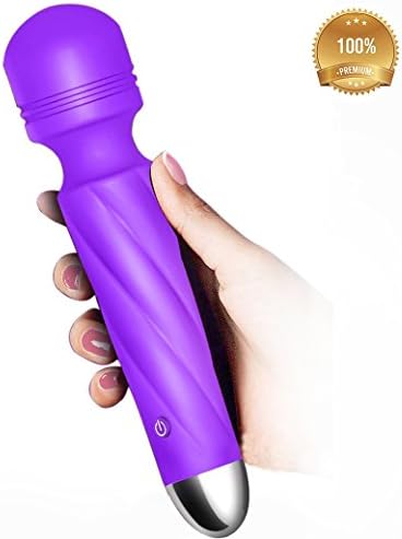 Rechargeable Wand Massager, Zarkka Cordless Handheld Massager in Waterproof 12 Patterns to Relieve Pain Sports Recovery-Purple