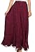 Sakkas SK16319 - Jaclyn Adjustable Skirt with Lace Embroidered Trim and Detailed Embroidery - Fuchsia - OS