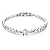 Menton Ezil "Angle Feather" Cuff Bangle Bracelet Leaf 925 Silver Plated for Small Wrist Ajustable by Spring Tension