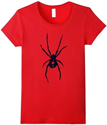 Womens Halloween Spider T-Shirt Medium Red