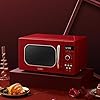 COMFEE' Retro Style 800w 20L Microwave Oven with 8 Auto Menus, 5 Cooking Power Levels, and Express Cook Button…