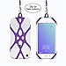 2 in 1 Cell Phone Lanyard Rocontrip Strap Case Holder with Detachable Neckstrap Universal for Smartphone iPhone 8,7 6S iPhone 6S Plus,Samsung Galaxy Google Pixel 4.7-5.5 inch (Puple)