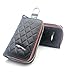 2019 The New Jaguar Premium Leather Car Key Chain Coin Holder Zipper Case Remote Wallet Bag for XJ XF XE F-PACE is Suitable for All Jaguar Models (Black)