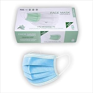 Modern Fab (Pack of 200 – Blue) 3 Ply Disposable Face Mask with Nose Clip with Dispenser Box, Packing