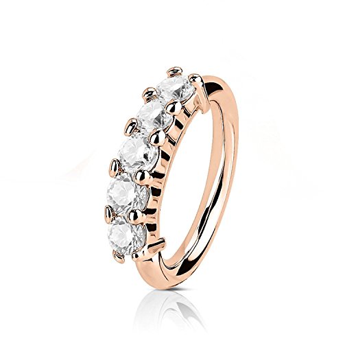 316l surgical steel rose gold bendable hoop nose / ear …
