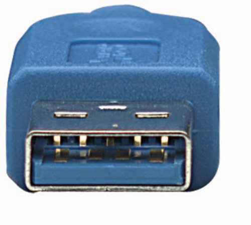 Manhattan USB 3.0 Cable A Male/Micro B Male Blue 6.6-Feet/2m (325424)