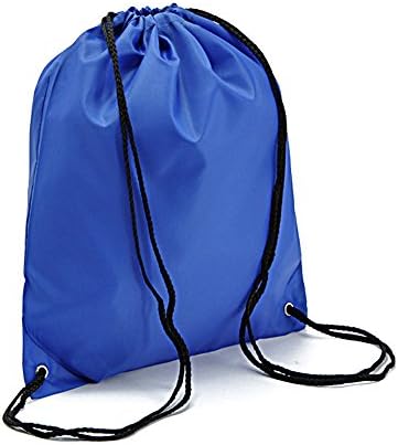 Drawstring Bag Ditty Cinch Backpack Travel Sport Portable 15.4"h x 13.0"w, Royalblue