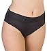 Carole Martin Women's Panties Wide Waist Band Ultra Soft Microfiber Comfort Briefs Underwear Black