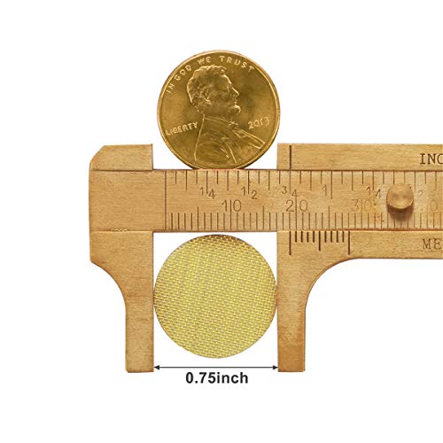 200 Pieces 100% Brass Pipe Screens, Brass Pipe Screen Filters with Metal Box (3/4 Inch) - Thumbnail 2