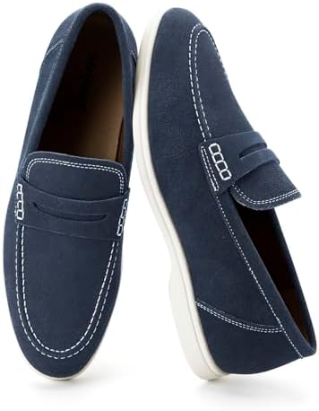 〽️Closed Toe Loafers Sneakers Men\'s Blue Canvas Slip On Casual Lightweight UIN Men main image 3