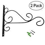 Huouo Set of 2 Iron Wall Hooks for Planters, Bird