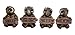 Set of 4 Turtle Home Decor Statues with Decorative Signs, 3 1/4 Inch