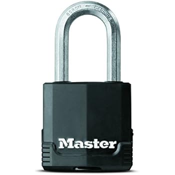 Master Lock Padlock, Magnum Covered Laminated Steel Lock, 1-7/8 in. Wide, M115XKADLF