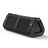MoKo Carrying Case for OontZ Angle 3XL, Portable Speaker Cover PU Leather Protective Bag Sleeve Skins, with Holding Strap & Carabiner, Black
