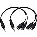 eBoot 3.5 mm Speaker and Headphone Splitter Cable 3.5 mm Stereo Male to Double 3.5 mm Female Audio Jack Adapter Connectors for iPhone iPad PC MP3 Players