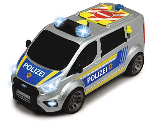 Dickie Toys - Ford Transit Police – 28 cm großes Polizeiauto, mit Absperrungen, Sirene und Licht, Autobahnpolizei… – Bild 4