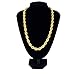 TUOKAY 11mm Thick Rope Chain Heavy Fake Big Gold Rope Chain Costume, Sparkling Big Chunky Hip Hop Faux Gold Chains for Rap Gangsta, 24