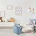 Foldable Laundry Basket Storage Basket, Velvet, Blue