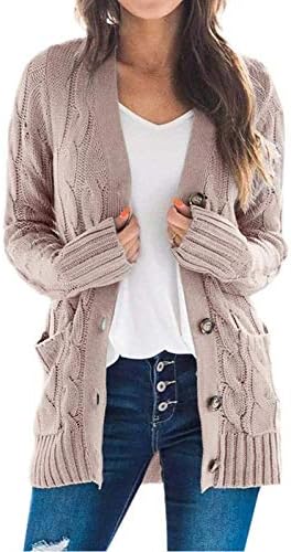 Fashion Women's Loose Long Cardigan Jacket Chunky Knitted