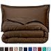 Bare Home Comforter Set - Queen Size - Goose Down Alternative - Ultra-Soft - Premium 1800 Series - Hypoallergenic - All Season Breathable Warmth (Queen, Cocoa)