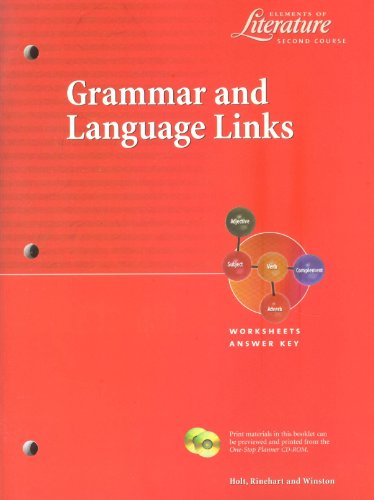 Grammar and Language Links: Elements of Literature - Second Course (Elements of Literature - Second Course)